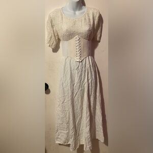 April Cornell Cream Embroidered Lacey top dress size M